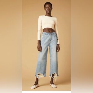 DL1961 Light Blue Wide Leg Jeans